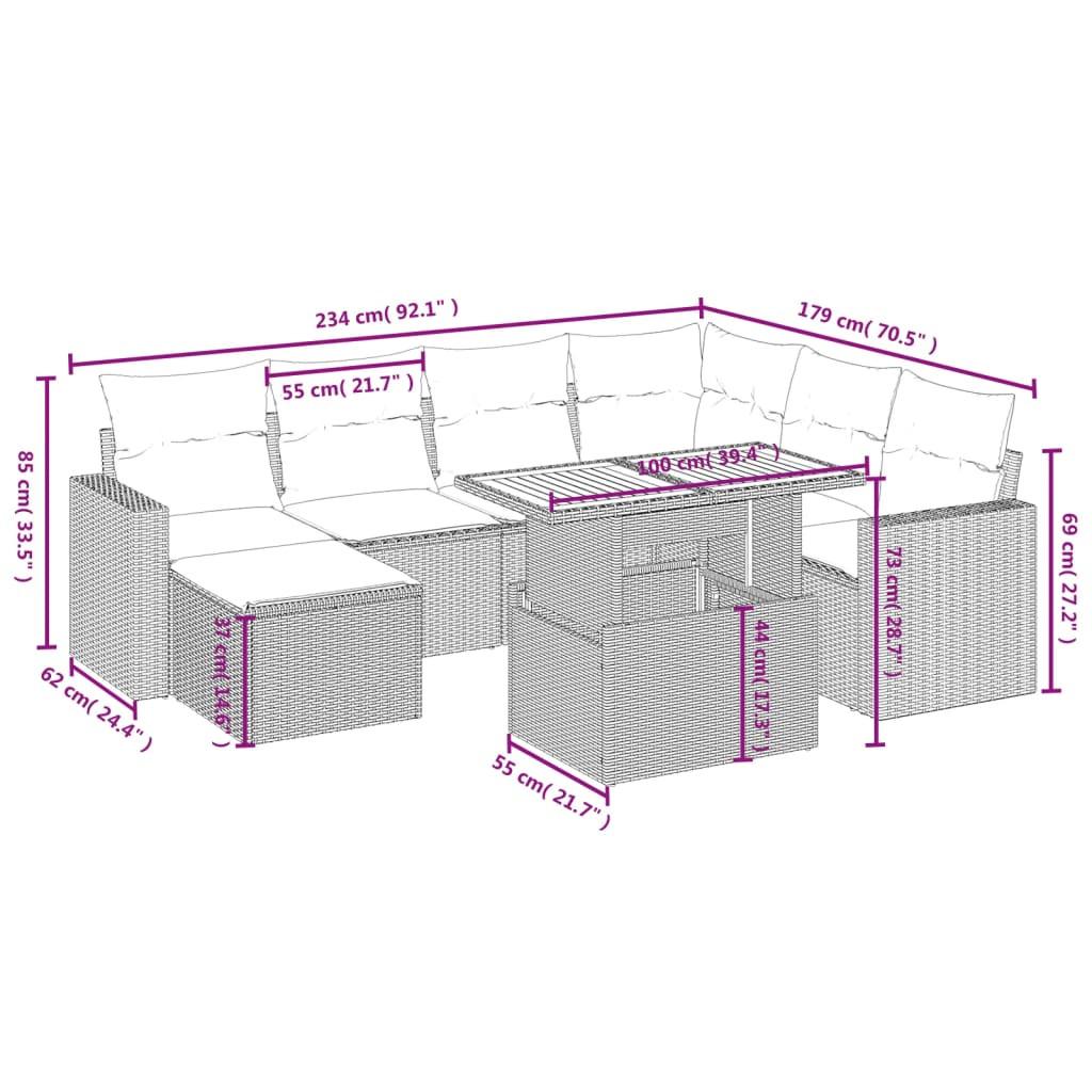 VidaXL Garten sofagarnitur poly-rattan