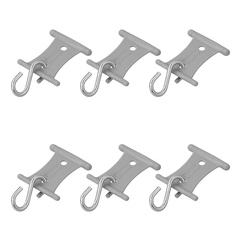 Pricenet Kleiderbügel mit S-Haken für Zeltschiene 5/6 mm und 7/8 mm – Set mit 6 Stück