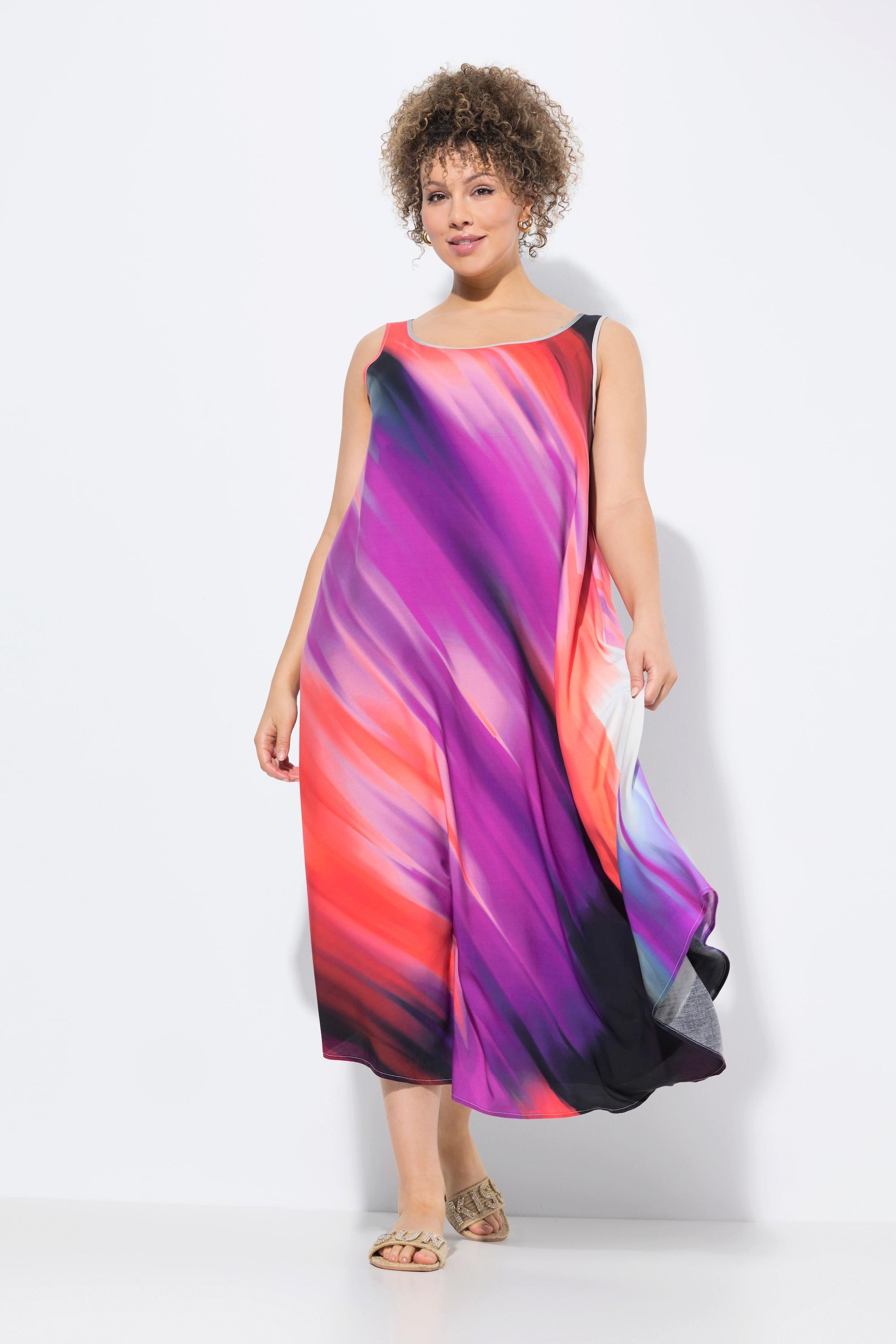 Ulla Popken A-Linie ärmelloses V-Ausschnitt Kleid