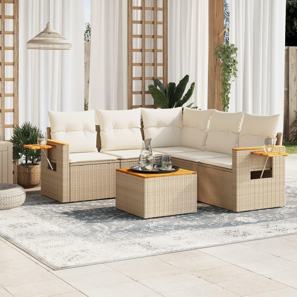 VidaXL Garten sofagarnitur poly-rattan