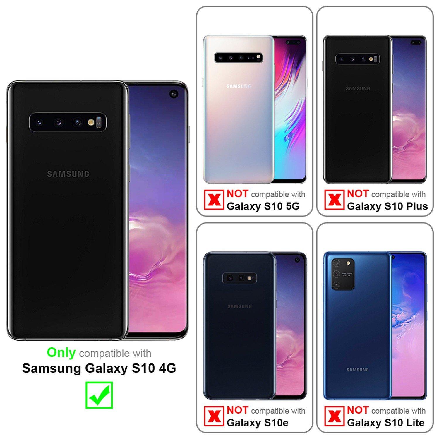 Cadorabo Vollbild Display-Schutzglas für Samsung Galaxy S10 4G - Schutzfolie