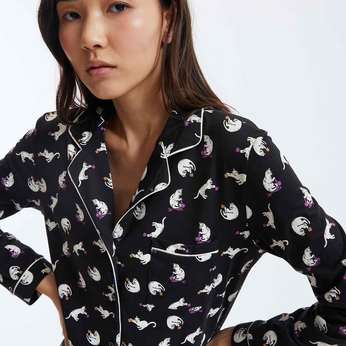 SO'HOME Pyjama mit Katzenmotiven