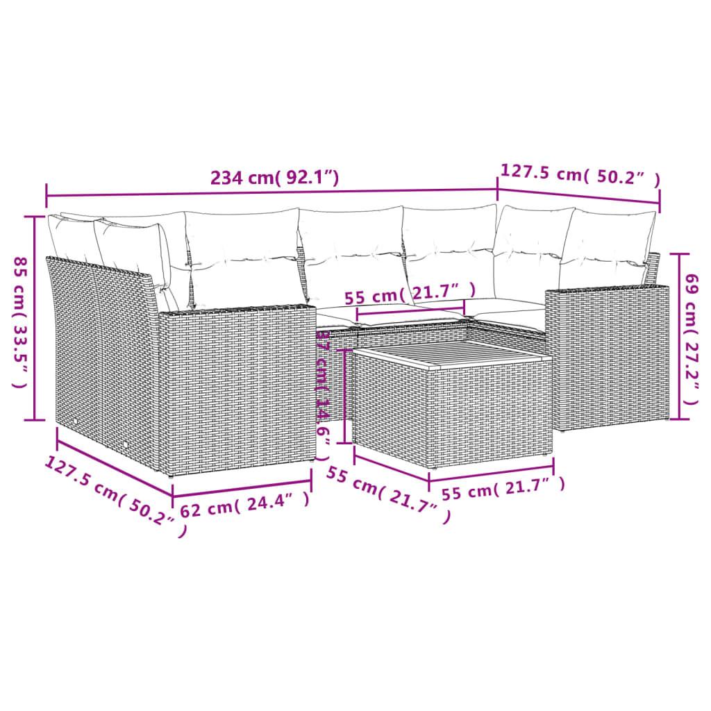 VidaXL Garten sofagarnitur poly-rattan