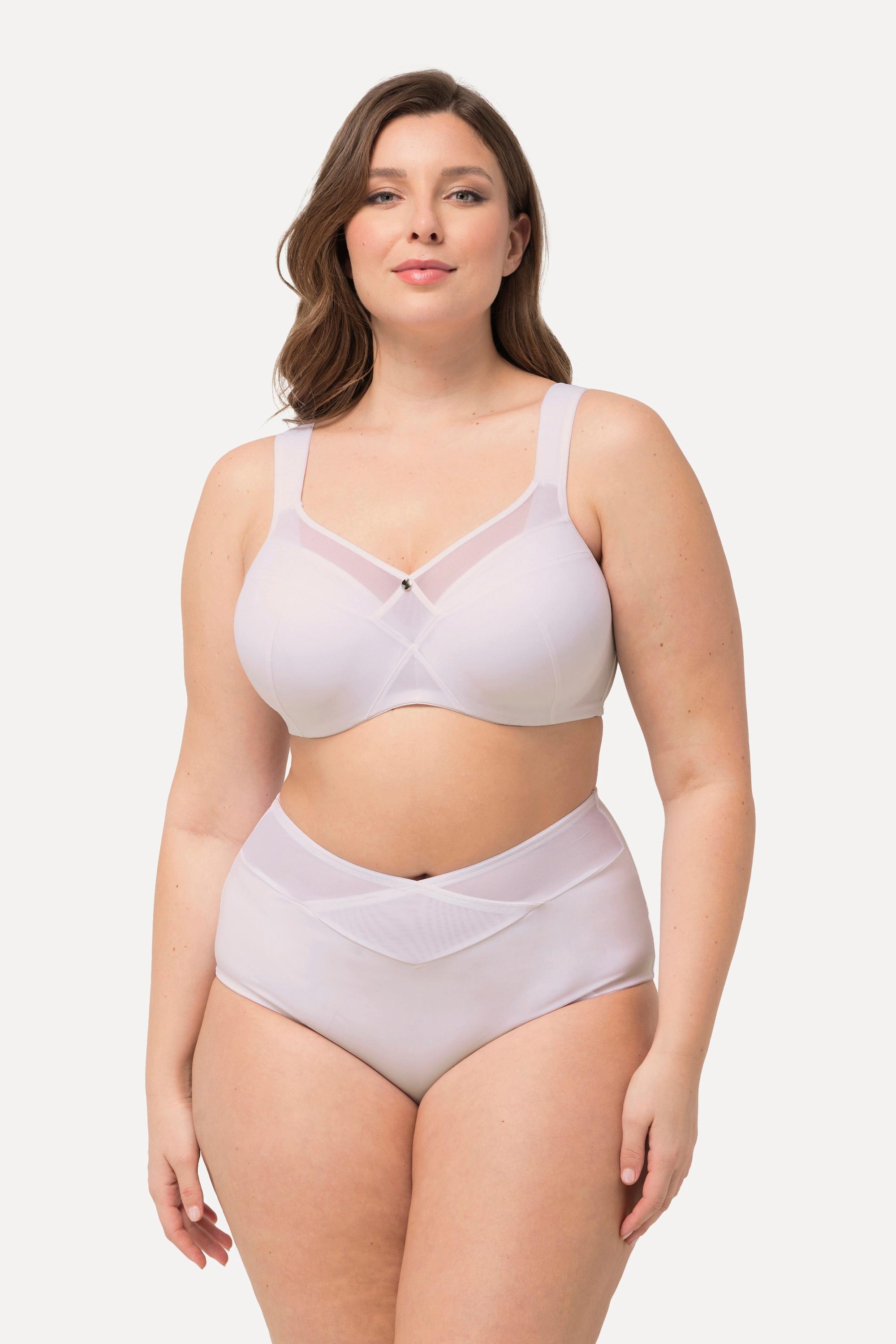 Ulla Popken Bügel-BH, Softschale, Mesh-Einsatz, Cup C - E