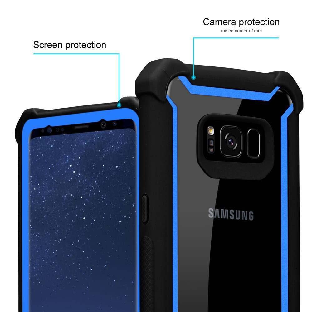 Cadorabo Hülle für Samsung Galaxy S8 PLUS 2-in-1 TPU Silikon-Rand Glas-Rücken