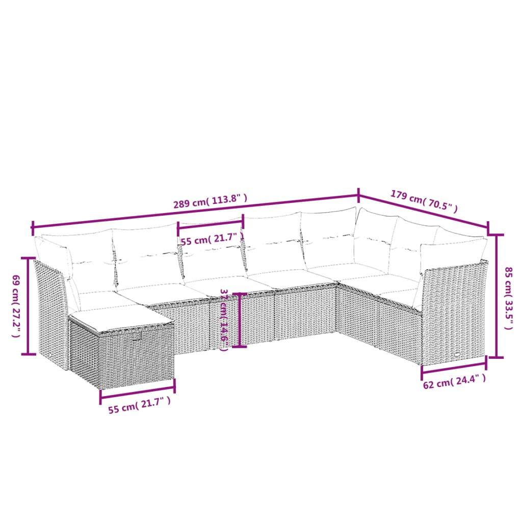 VidaXL Garten sofagarnitur poly-rattan