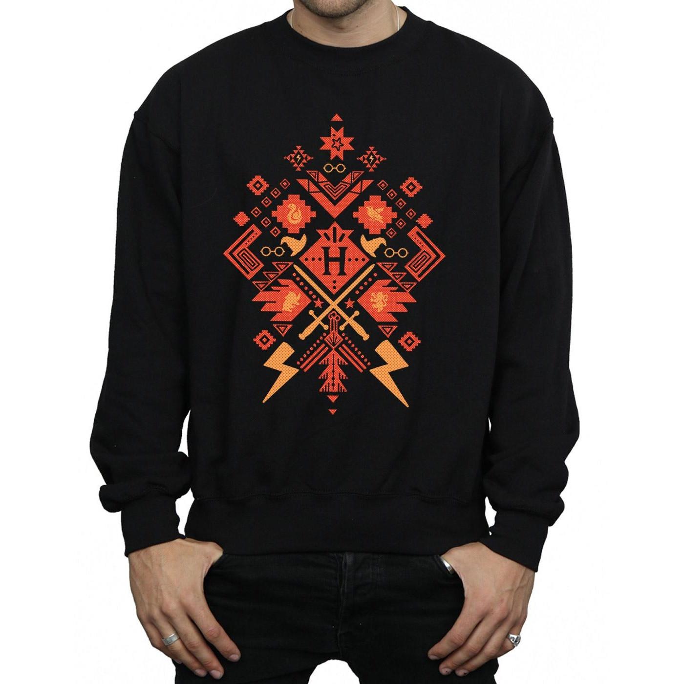 Harry Potter Weihnachten Fair Isle Sweatshirt aus Baumwolle