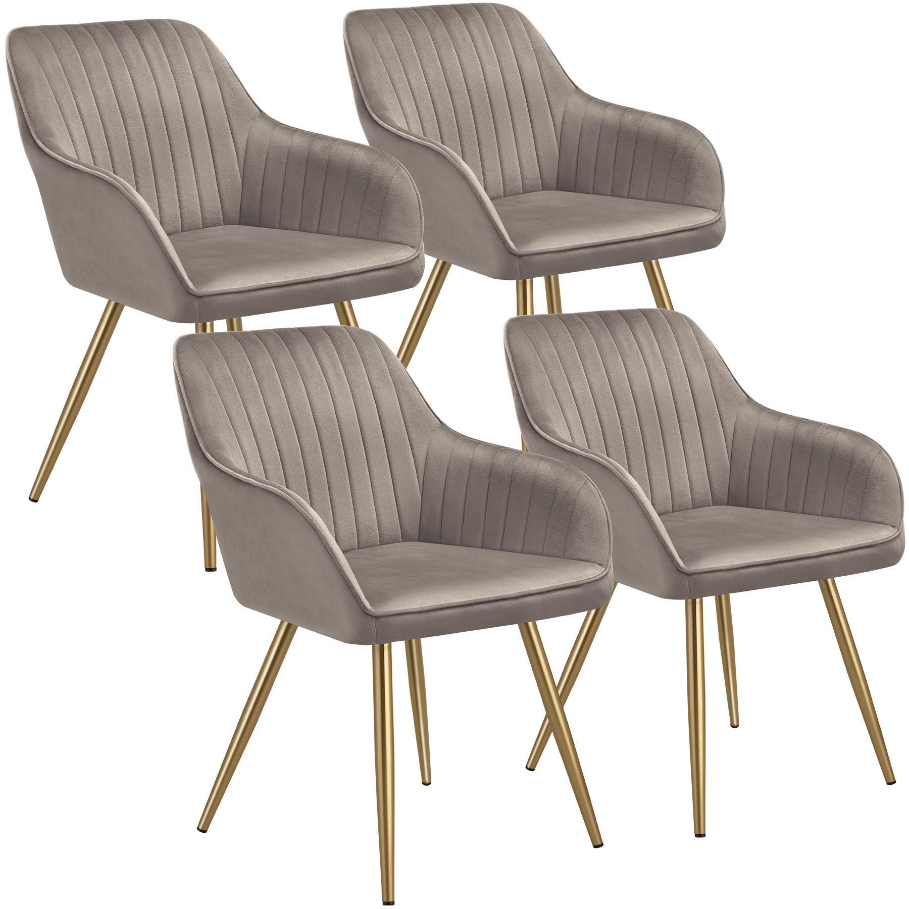 Tectake Stuhl Marilyn, Samtoptik, gesteppt
