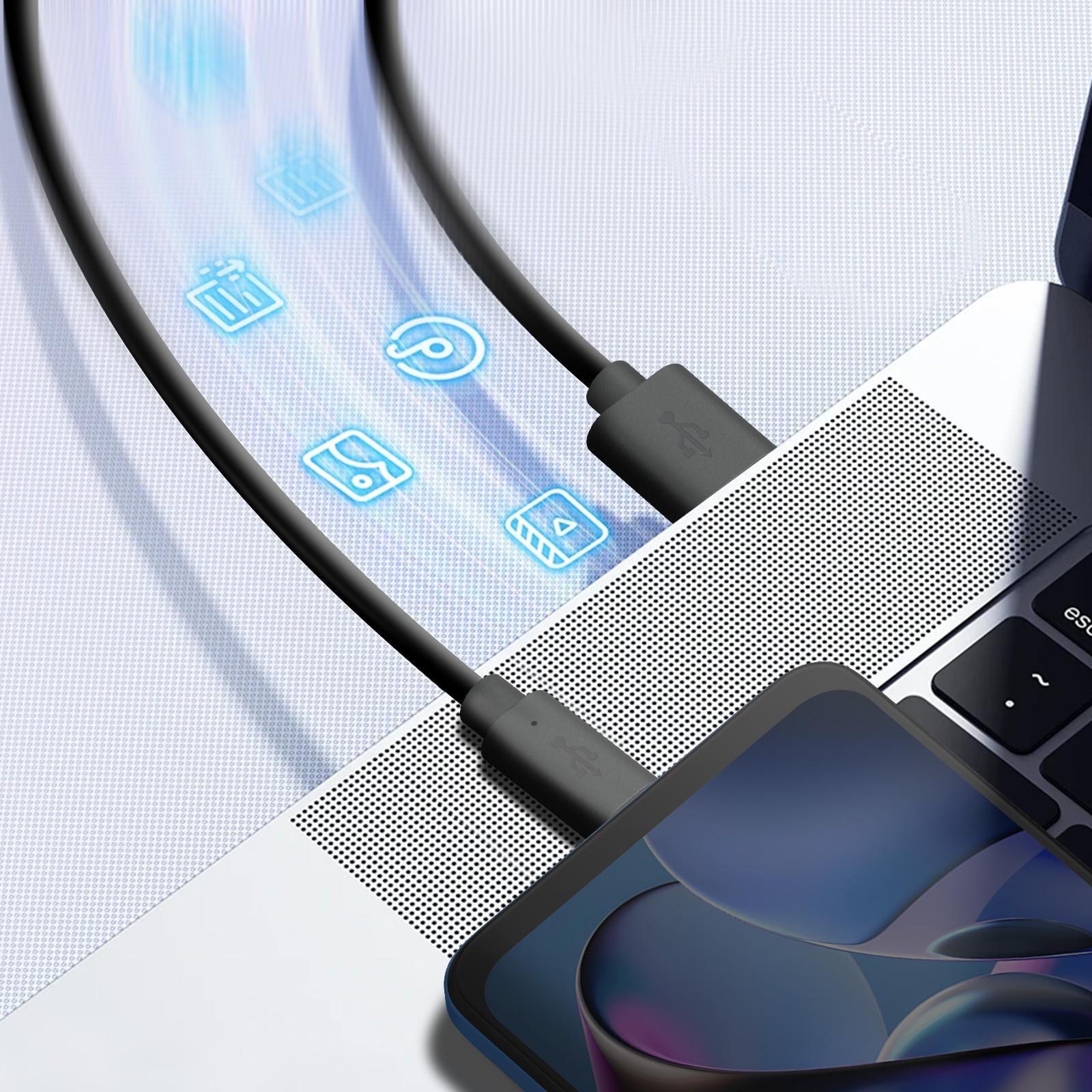 MOTOROLA Motorola USB / USB-C Kabel Schwarz 1m