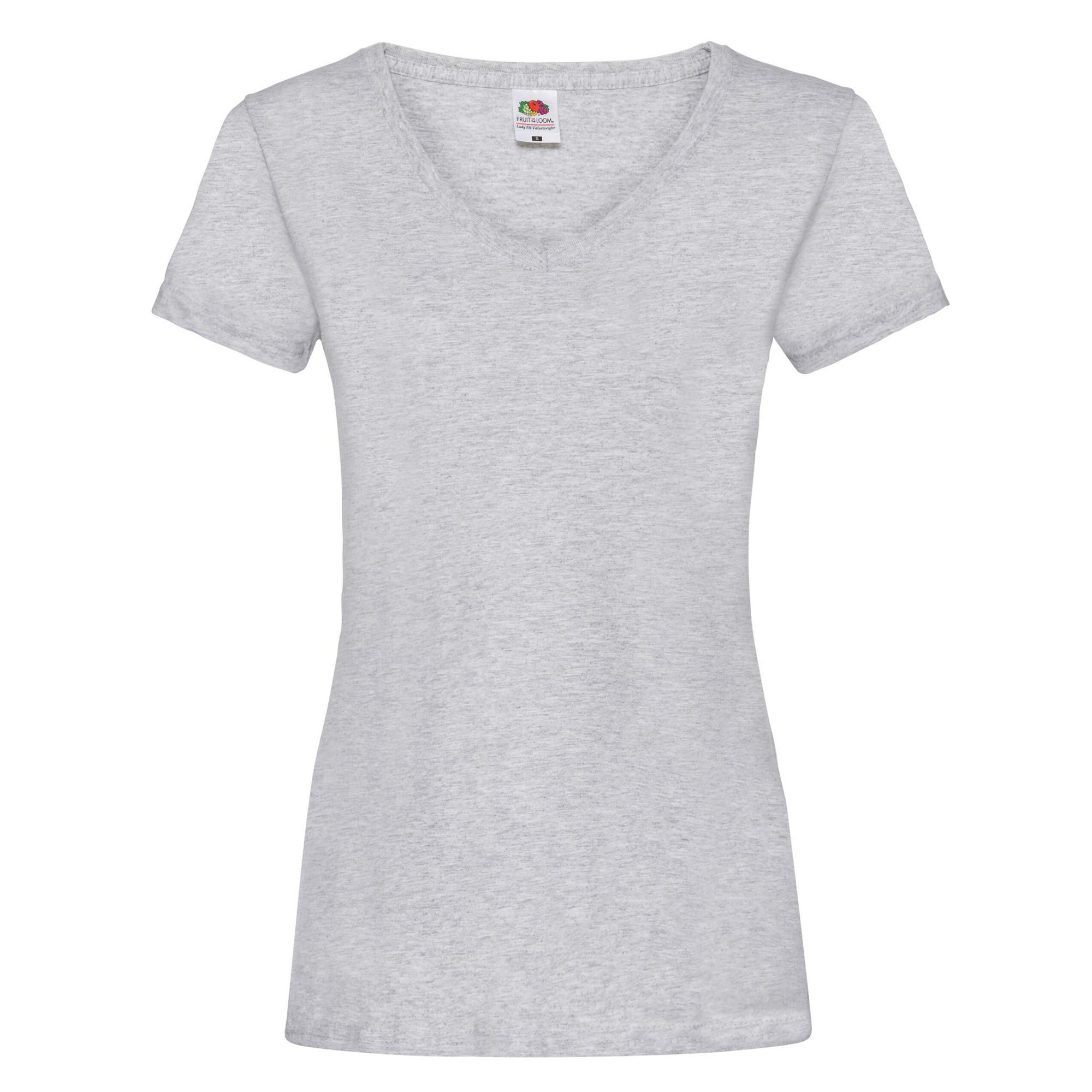 Fruit of the Loom Valueweight Tief V-Ausschnitt T-Shirt