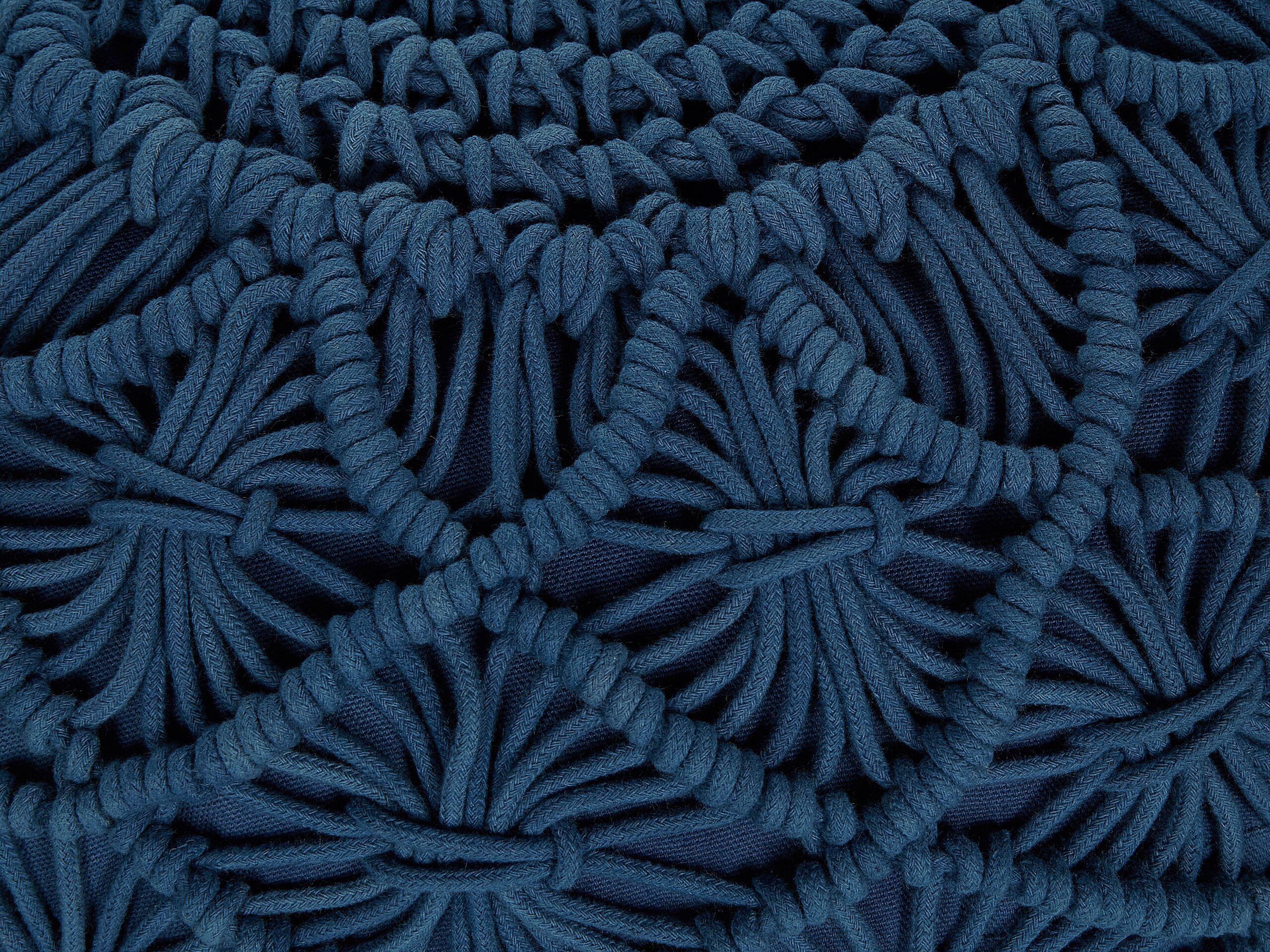 Beliani Pouf aus Baumwolle Boho BERKANE