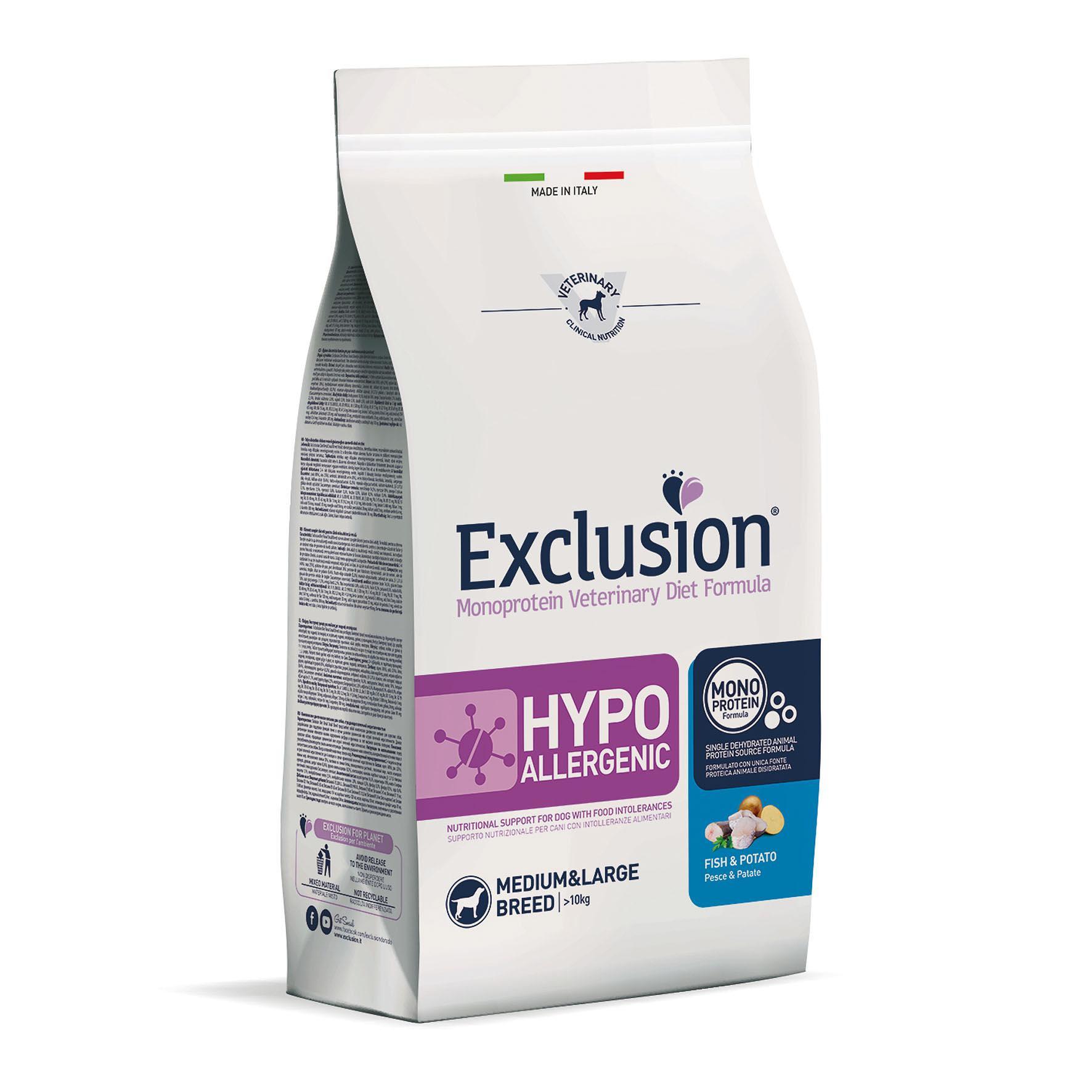 Exclusion Dog VET Adult Med&Lar Fish 2kg