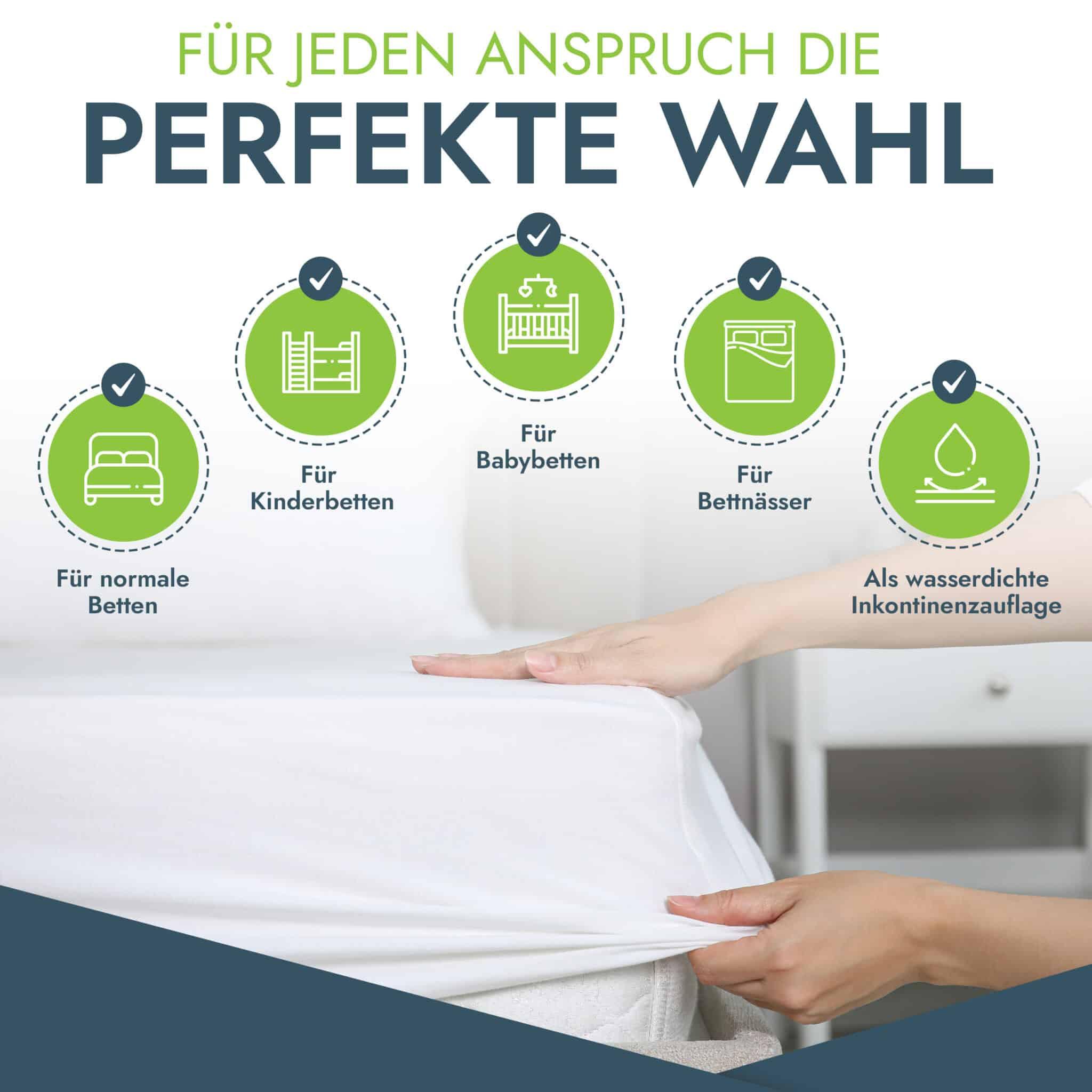 Mara Vital Matratzenschoner Matratzenschutz Matratzenauflage wasserdicht, atmungsaktiv und waschbar