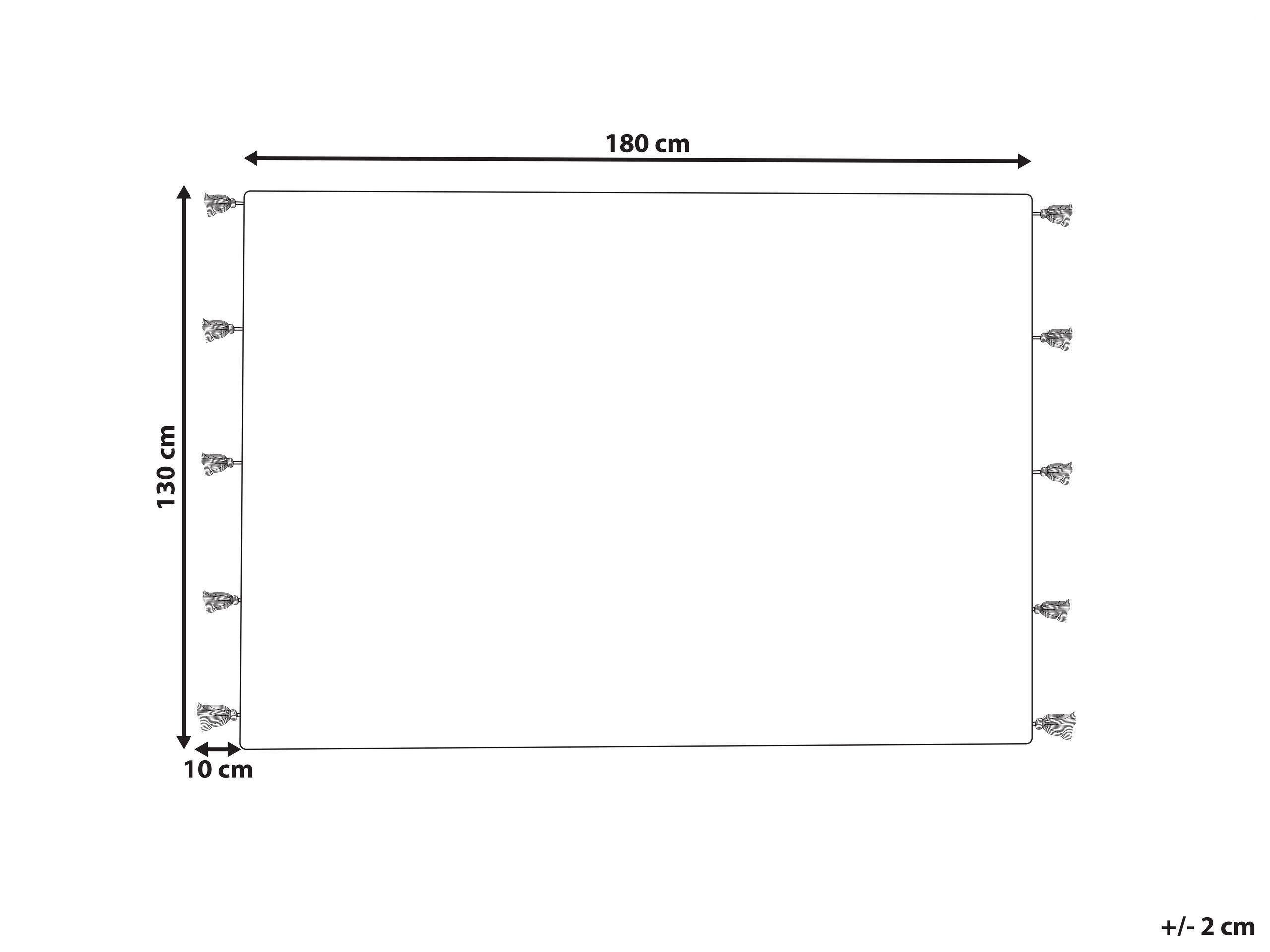 Beliani Kuscheldecke aus Baumwolle Klassisch KOTTAYAM