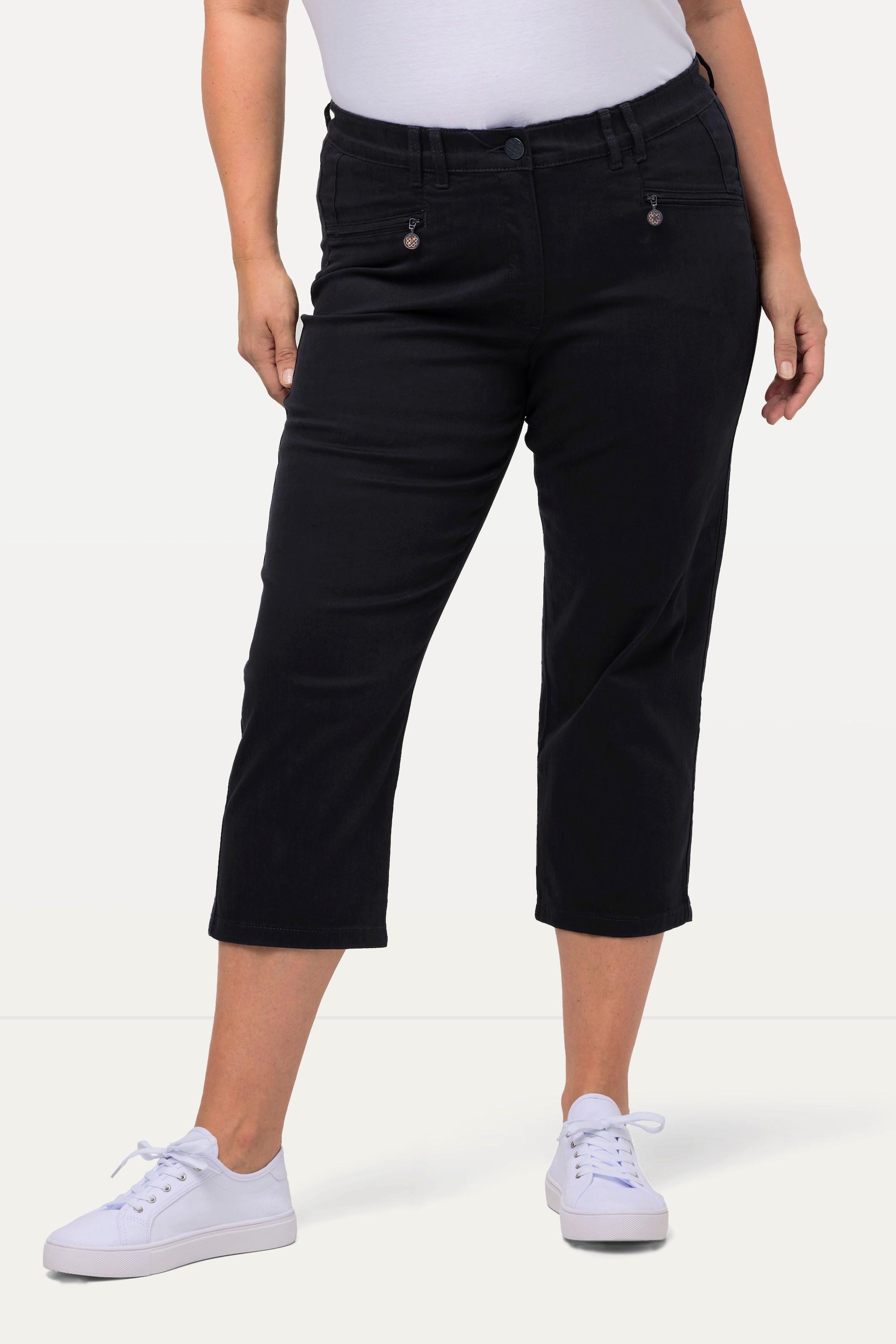 Ulla Popken Hose Mony wadenlang Zipptaschen Stretch