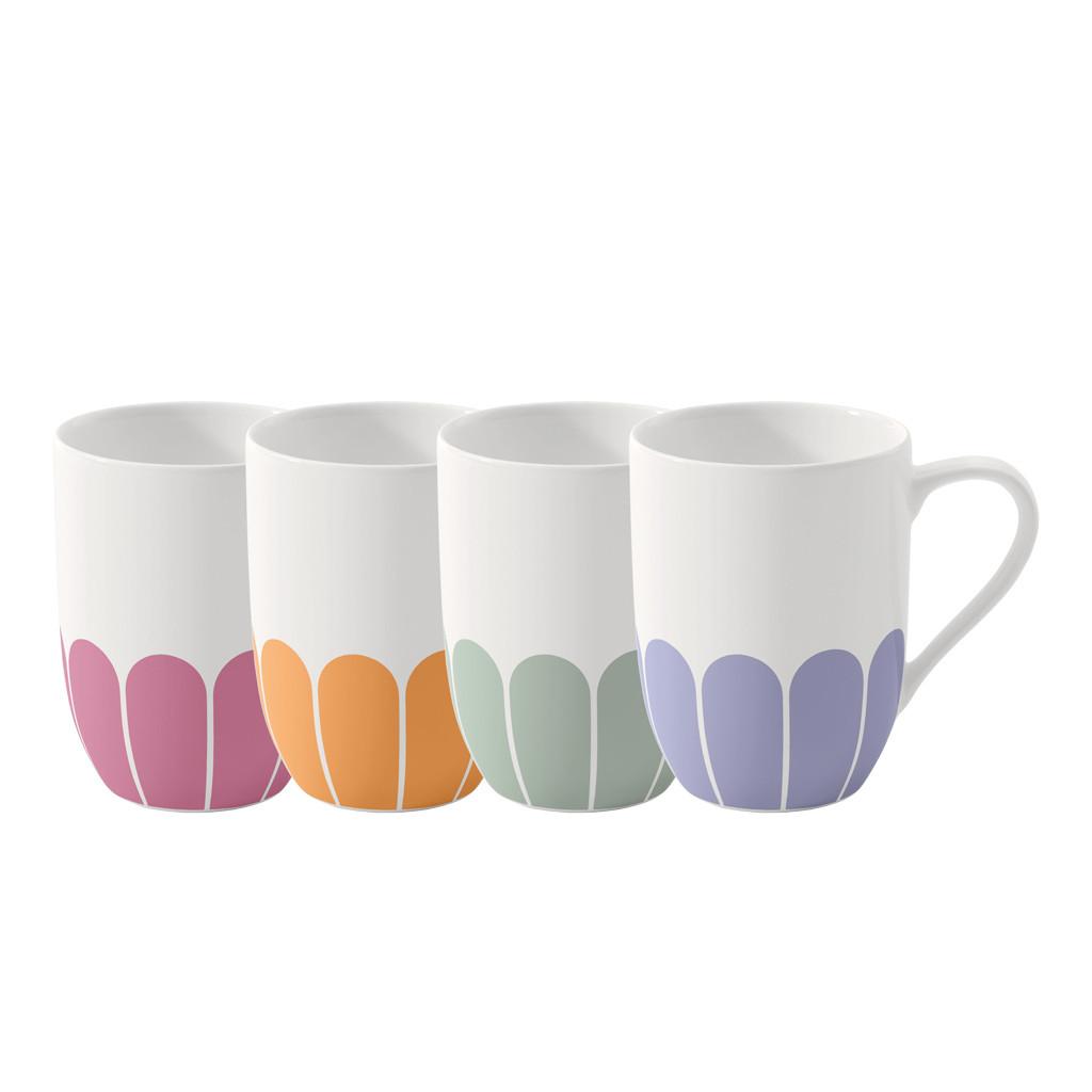 Villeroy&Boch Henkelbecher 4tlg. Fleur couleur