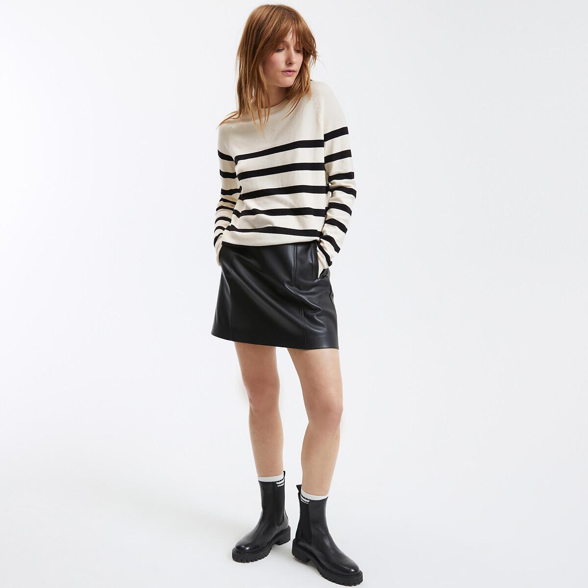 La Redoute Collections Minirock aus Lederimitat