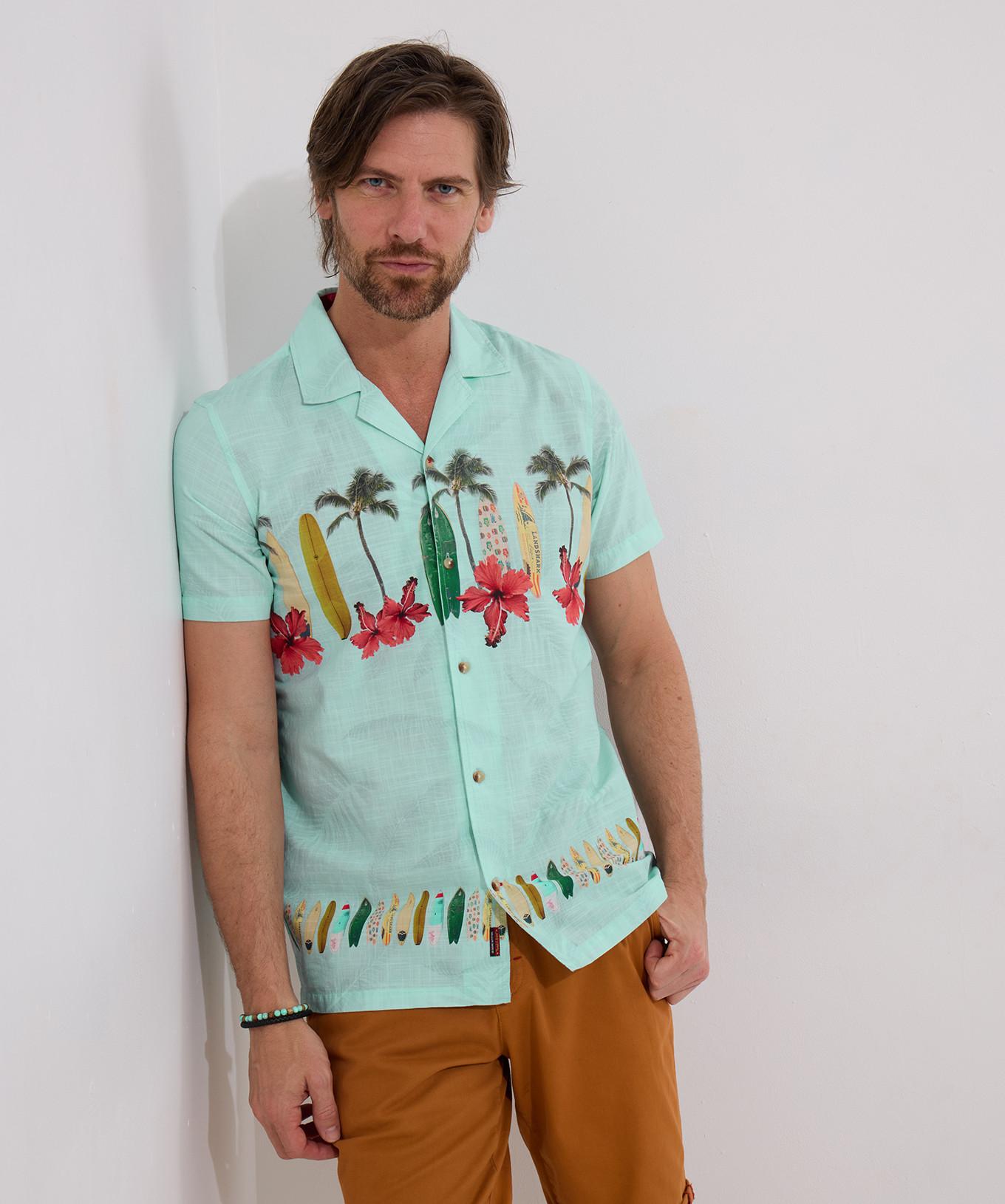 Joe Browns Surfboard Druck Kurzarm Hemd