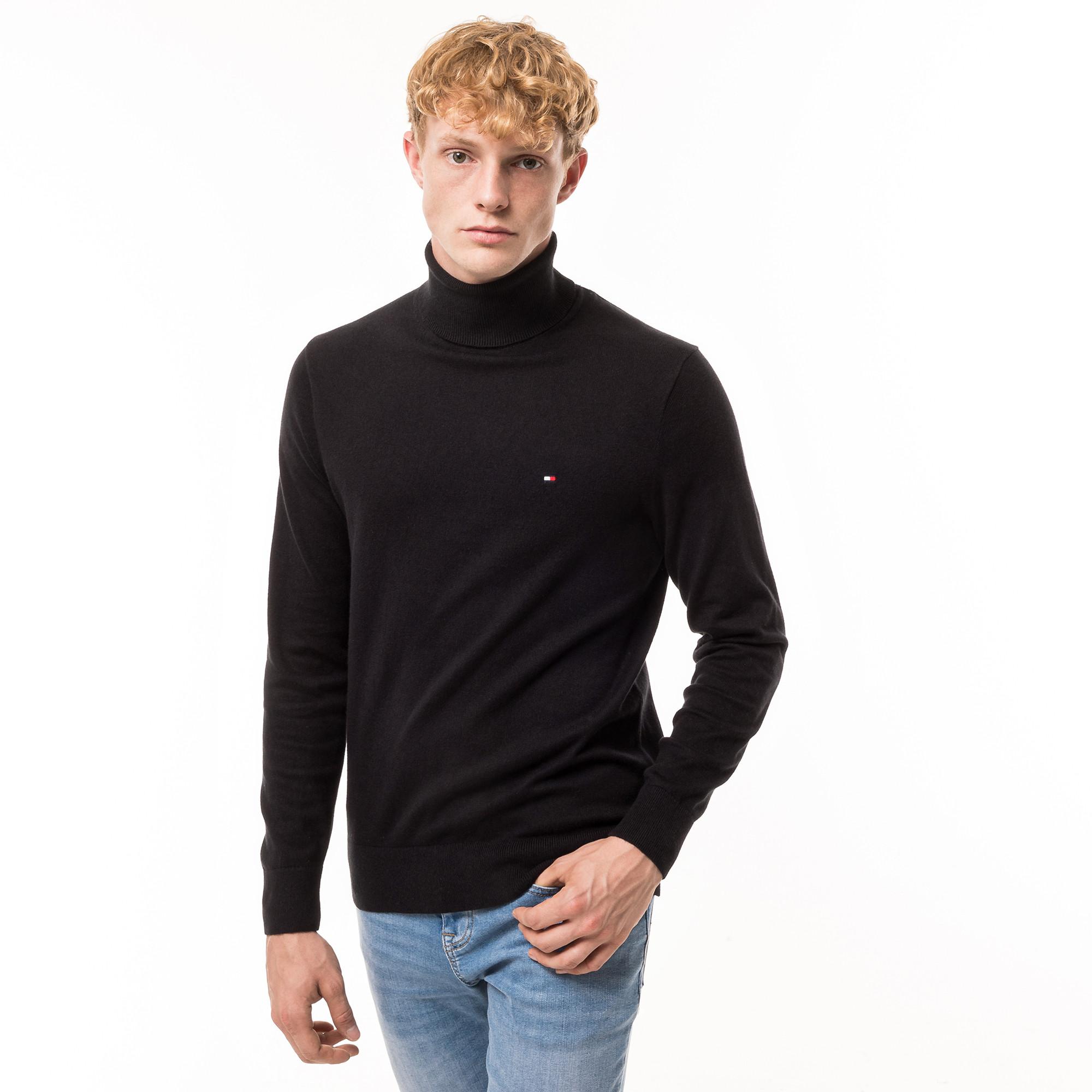 TOMMY HILFIGER PIMA ORG CTN CASHMERE ROLL NECK Cashmere Pullover
