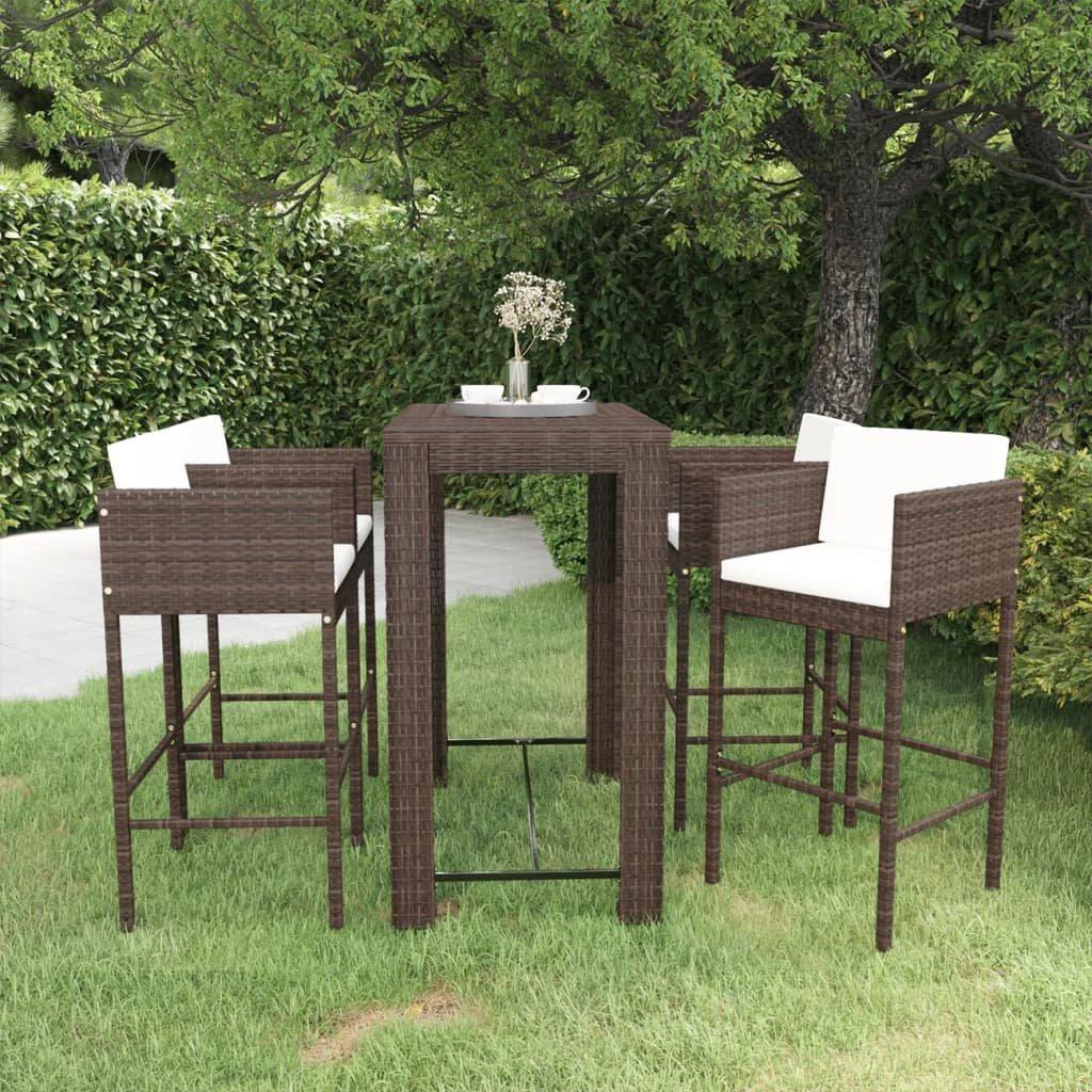 VidaXL Garten-bar-set poly-rattan