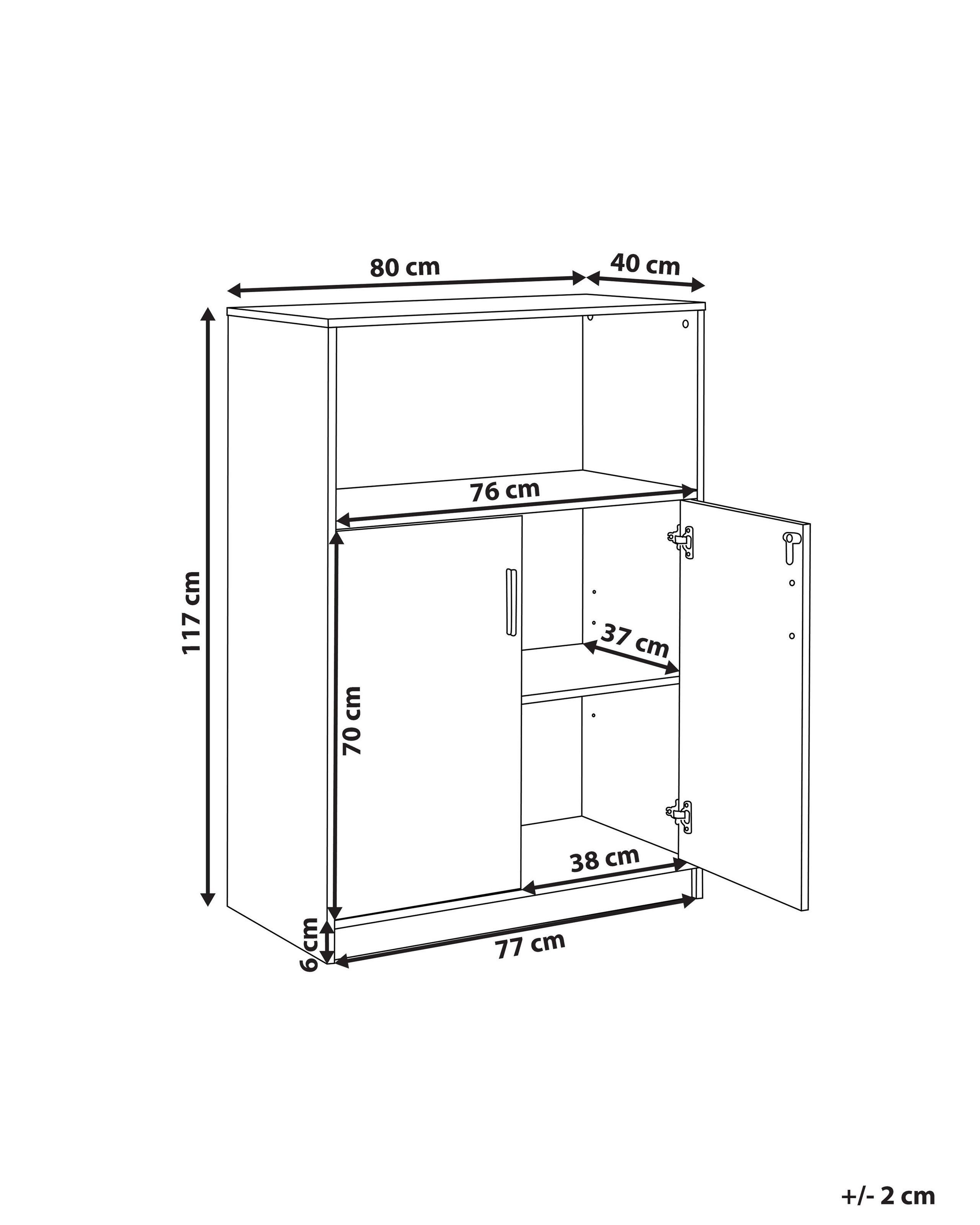Beliani Büroschrank aus Faserplatte Industriell ZEHNA