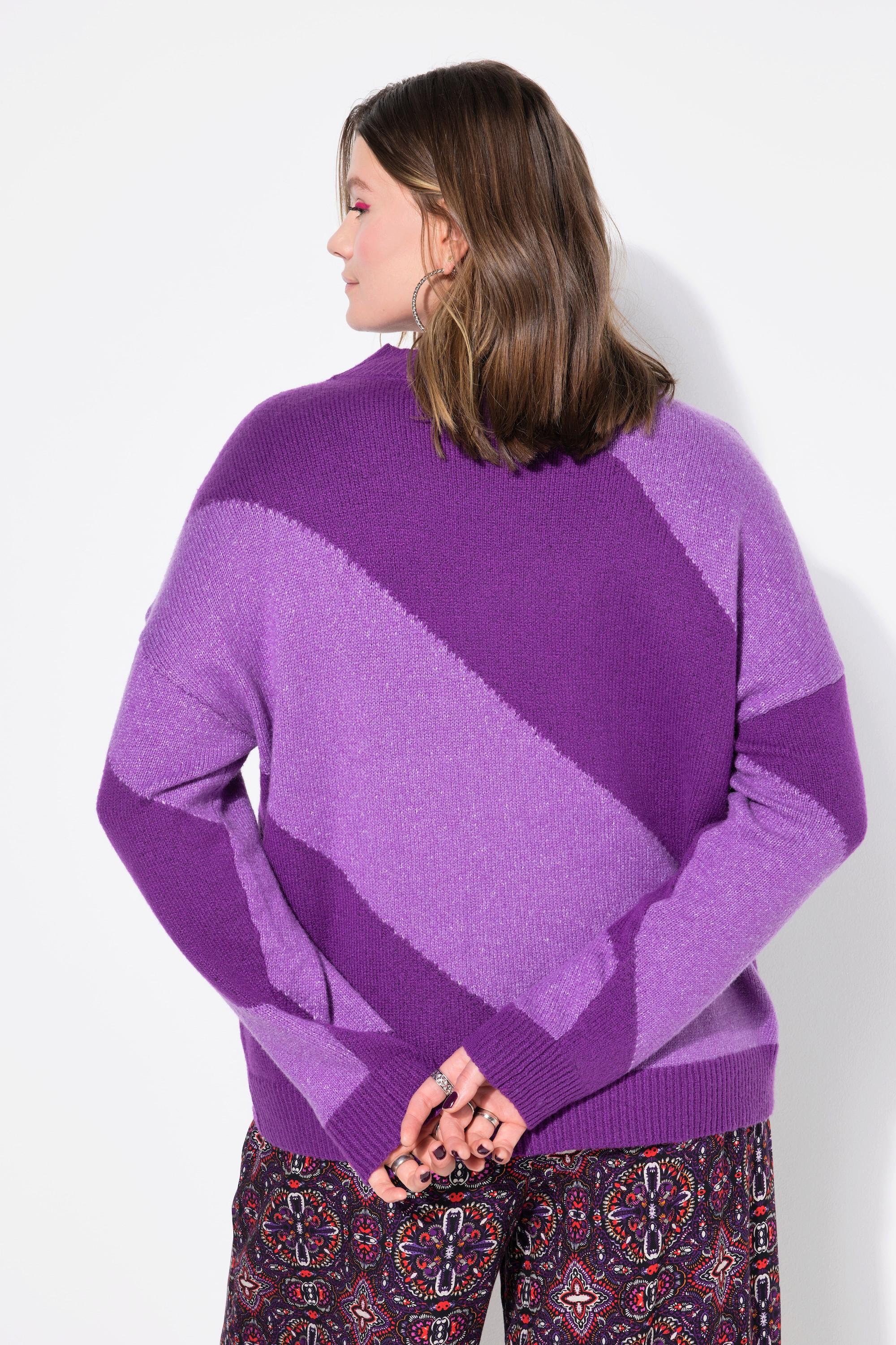 Studio Untold Pullover, oversized, diagonale Blockstreifen