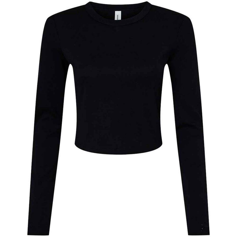 Bella + Canvas Langärmliges Kurz Geschnittenes Slim Fit T-Shirt