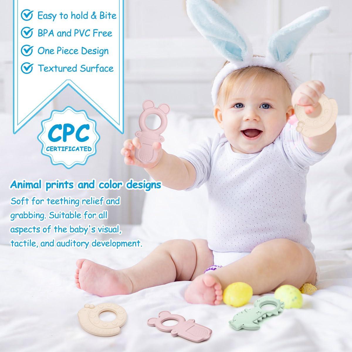 Activity-board Tiere Beißhilfe Baby, BPA-frei Großer Beißring Baby