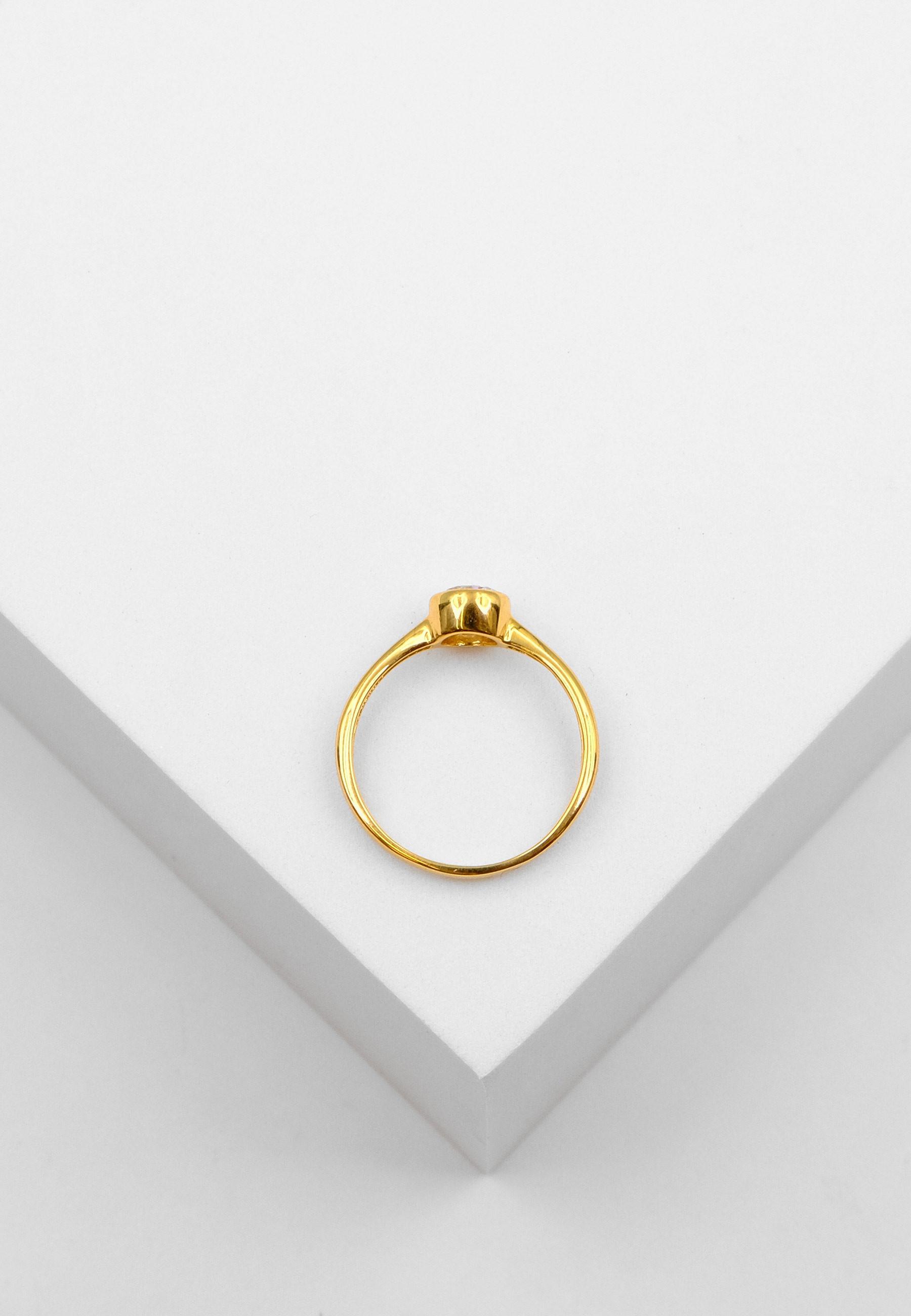 MUAU Schmuck Ring Gelbgold 750 Zirkonia