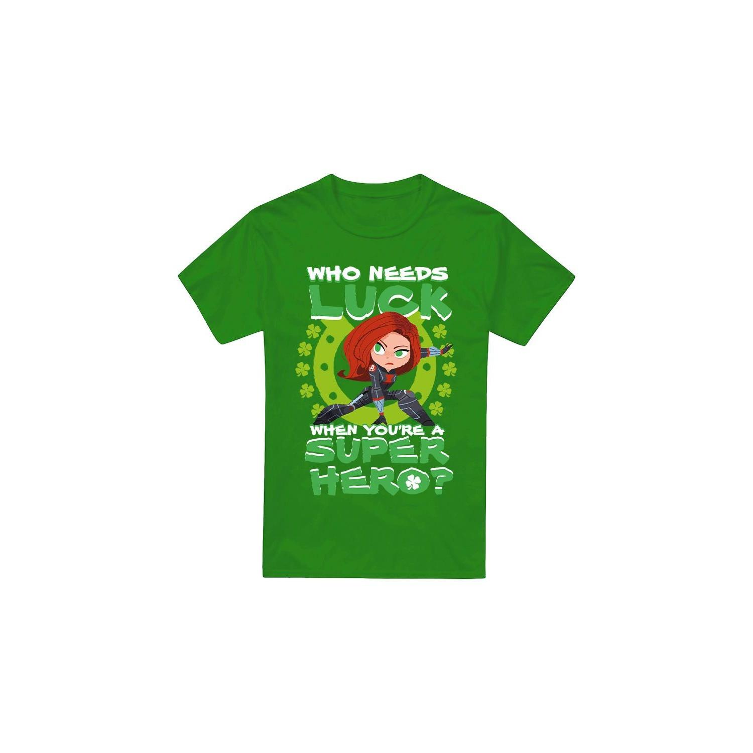 Black Widow St Patrick's Day Lucky T-Shirt