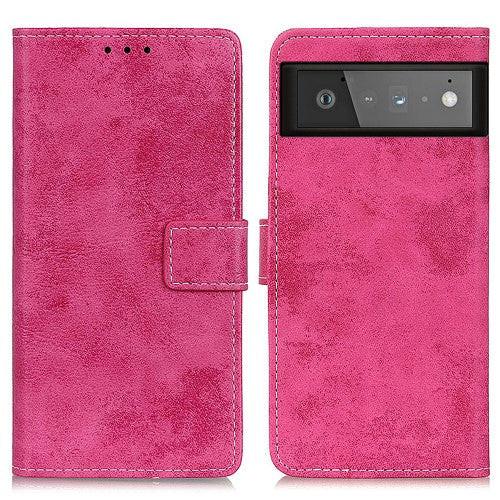 Cover-Discount Google Pixel 6 - Vintage Etui Wildleder Optik