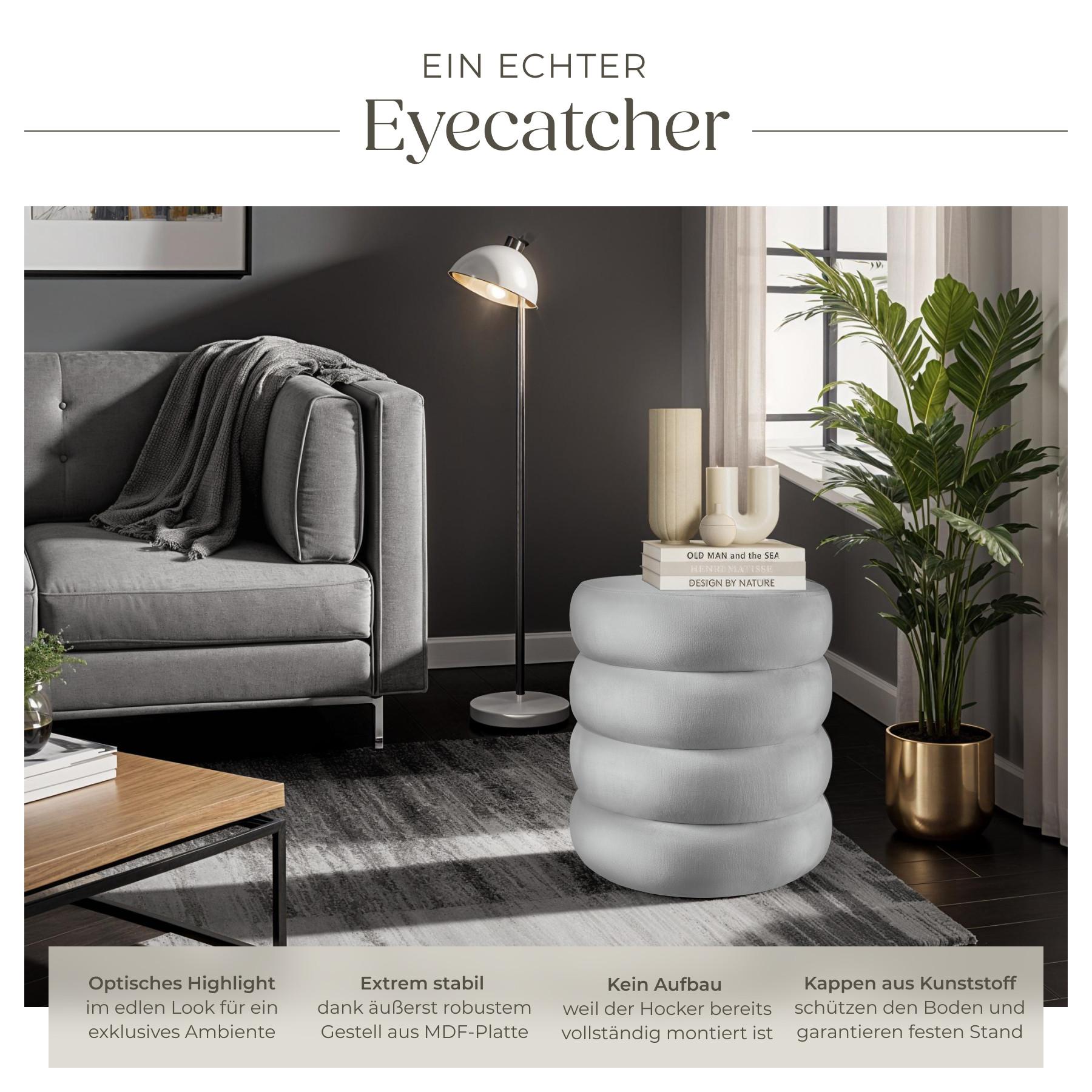 Tectake Sitzhocker Altu, gepolstert, Stauraum