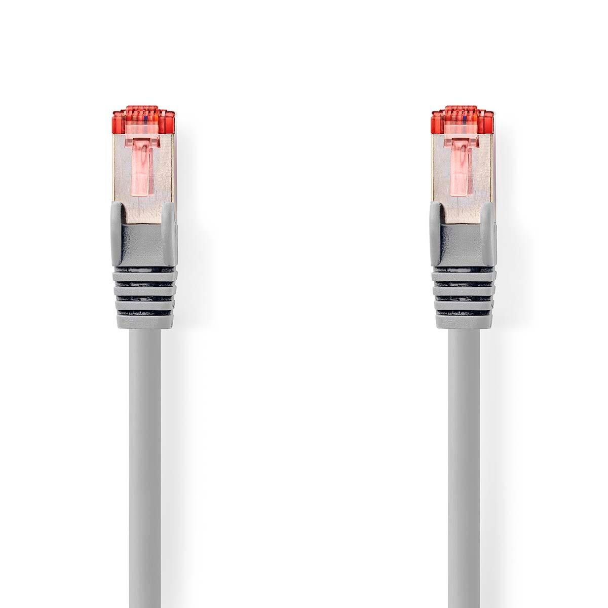Nedis CAT6 Netzwerkkabel | RJ45 Stecker | RJ45 Stecker | S/FTP | 15,0 m | Rund | LSZH | Grau | Etikett