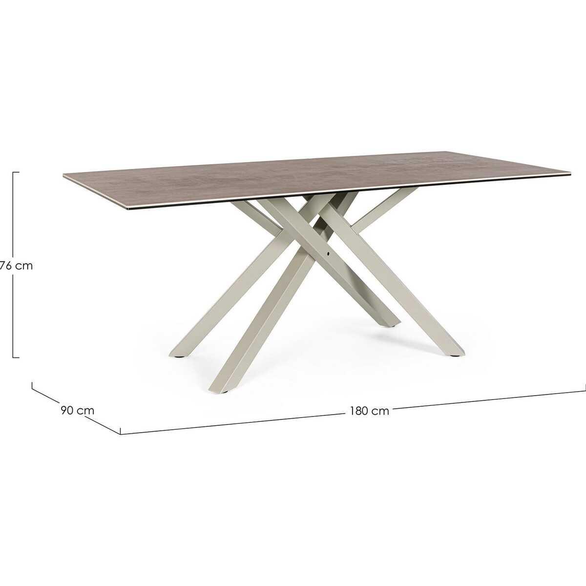 mutoni Tisch Sean taupe 180x90