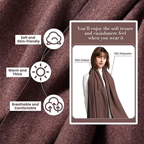 Only-bags.store Schal Warm Herbst unifarben Baumwolle mit quasten/fransen, 40+ Farben Einfarbig & Kariert Pashmina,