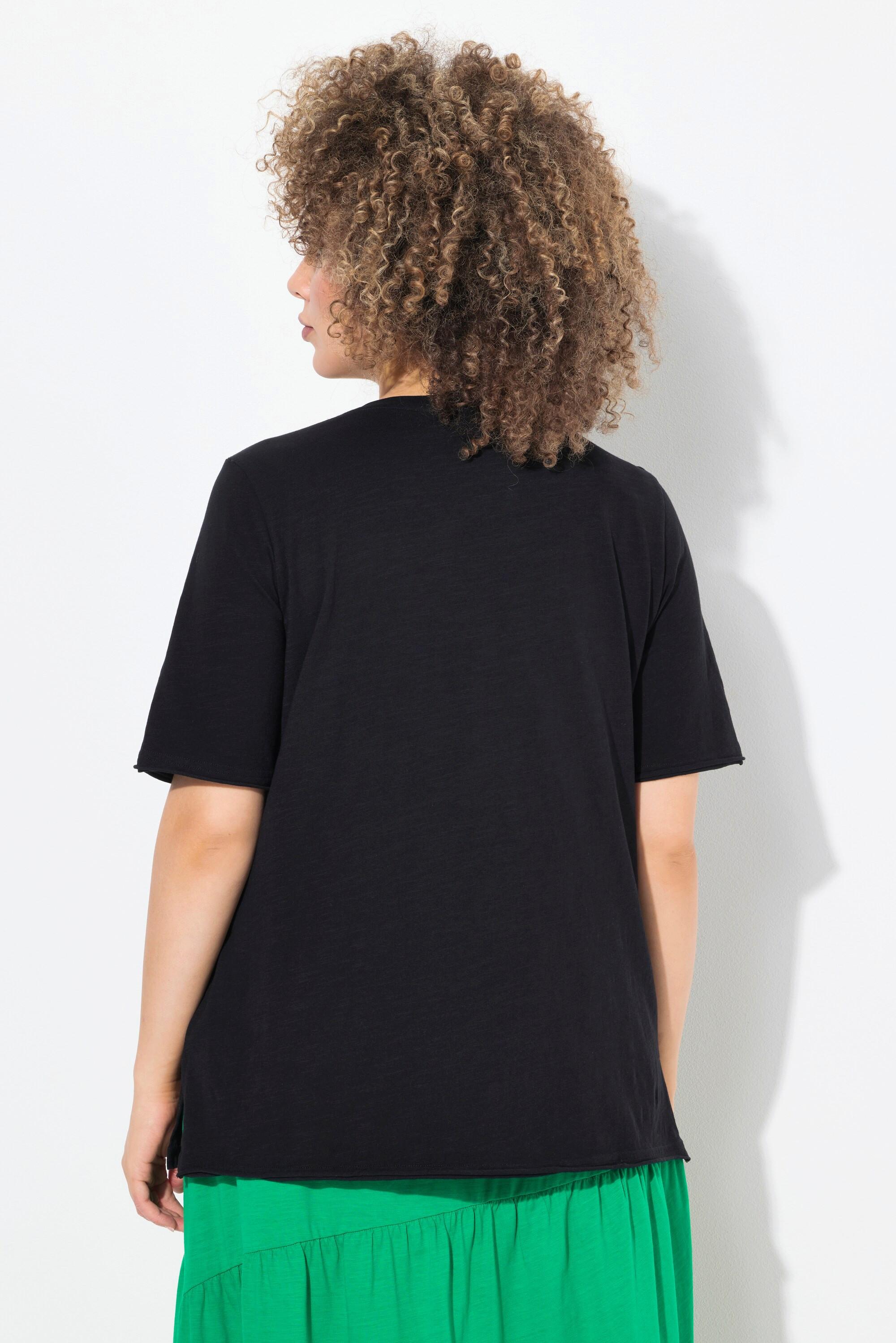 Ulla Popken Leo-Herz Classic V-Ausschnitt Halbarm T-Shirt