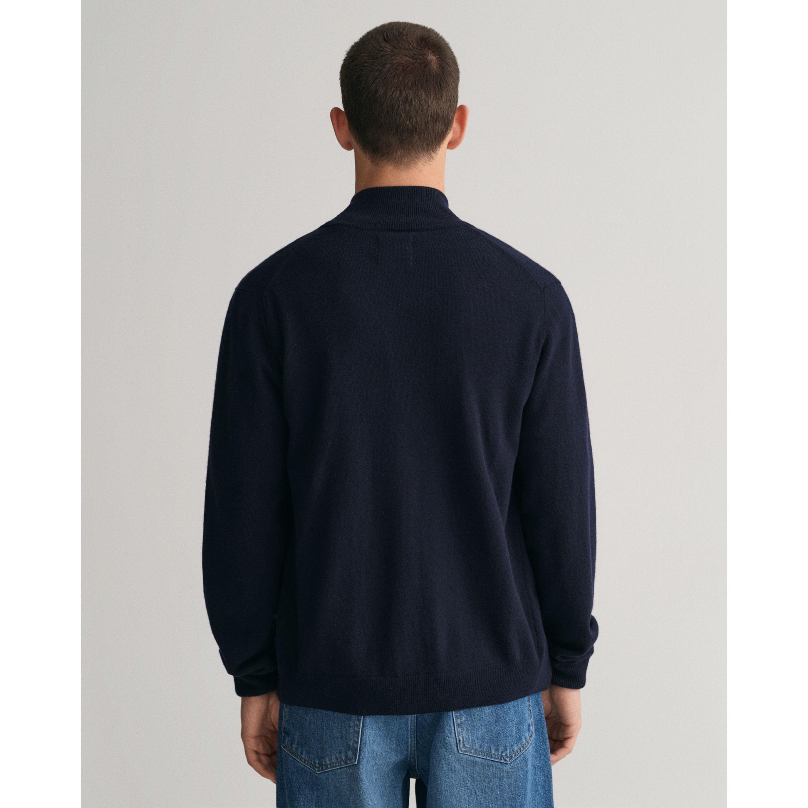 GANT strickjacke mit zipper superfine lambswool