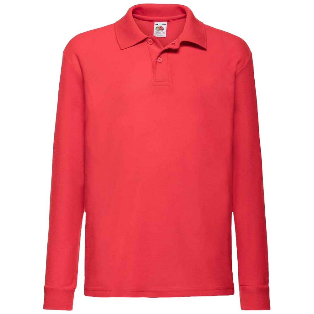 Fruit of the Loom Langarm Pique Polo Shirt