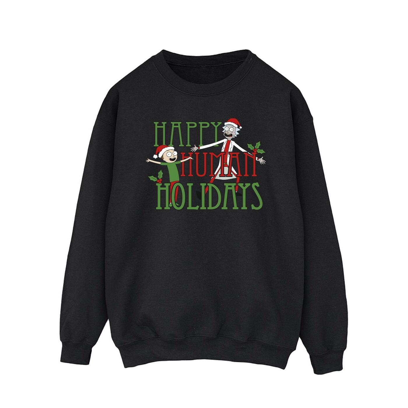 Rick And Morty Happy Human Holidays Sweatshirt