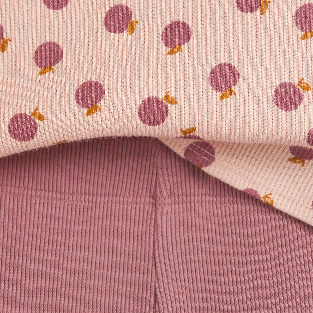 La Redoute Collections 2er-Pack gerippte Pyjamas mit Apfelmuster
