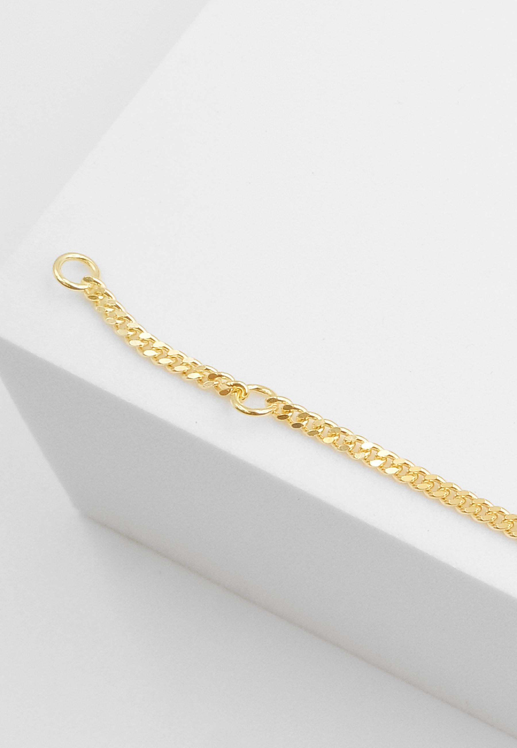 MUAU Schmuck ID-Bracelet Panzer Gelbgold 750, 2.1mm, 14cm