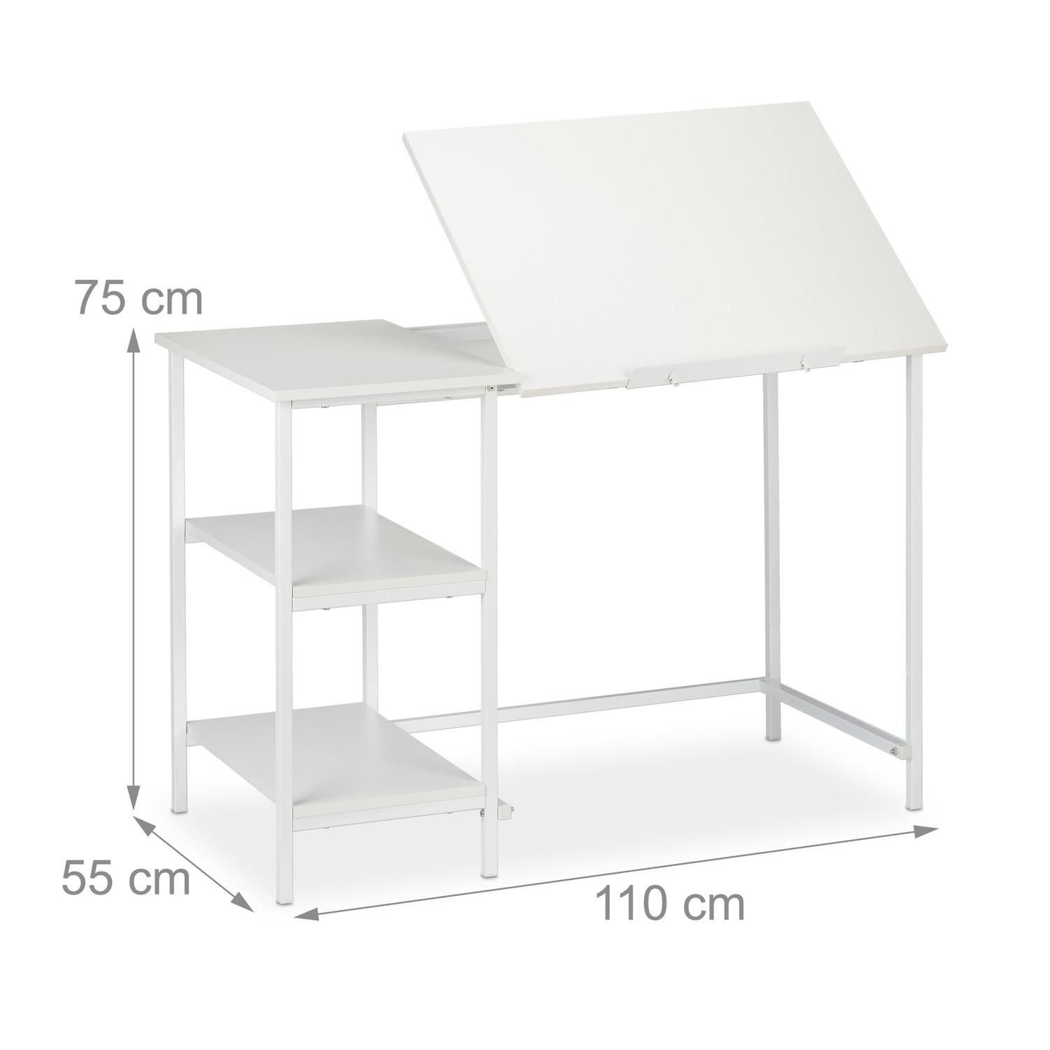 B2X Klappschreibtisch mit 3 Regalen