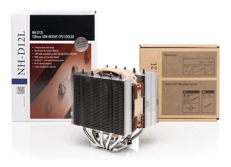 Noctua NH-D12L Computerkühlsystem Prozessor Luftkühlung Aluminium, Beige, Braun