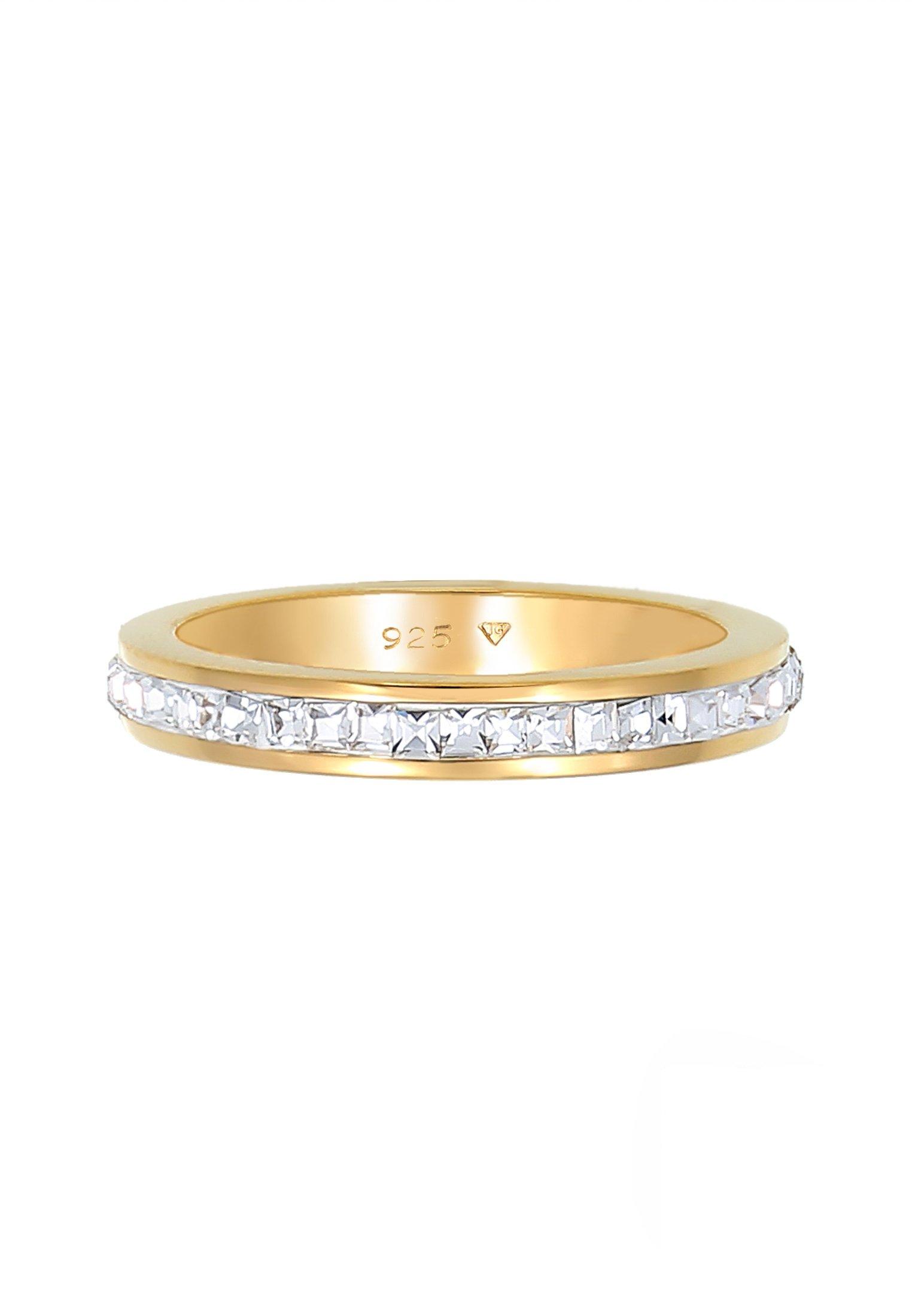 Elli Ring Elli Premium Ring Bandring Geo Shape Kristalle 925 Silber