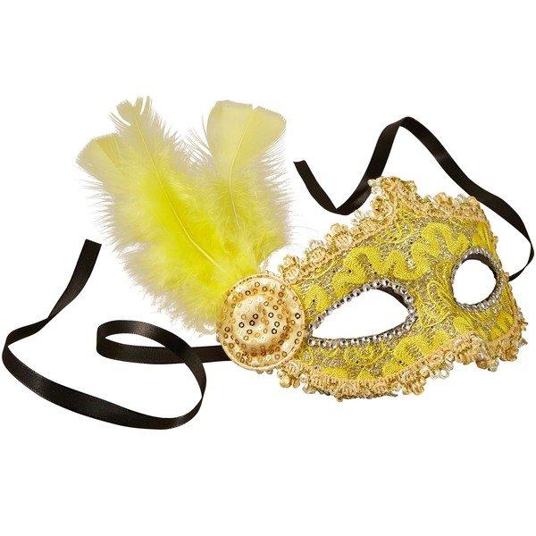 Tectake Venezianische Maske mit seitlicher Feder