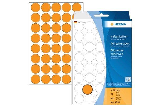HERMA HERMA Etiketten rund 19mm 2254 orange 960 Stück