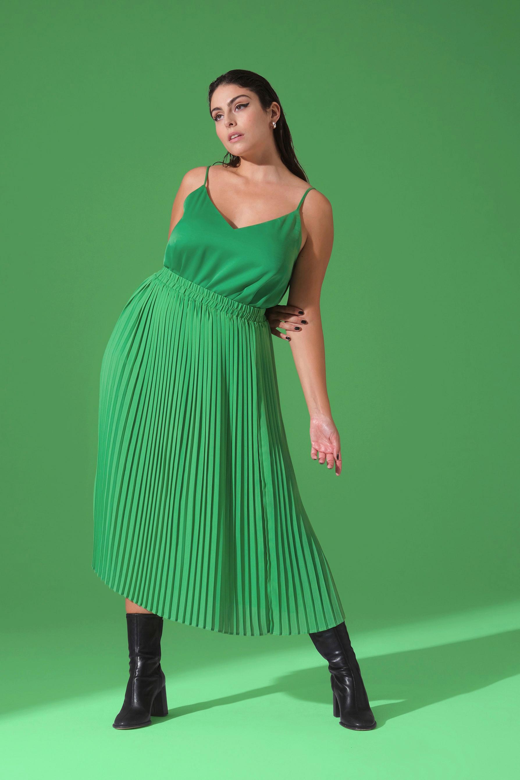 Ulla Popken Classic V-Ausschnitt Spaghettiträger Top