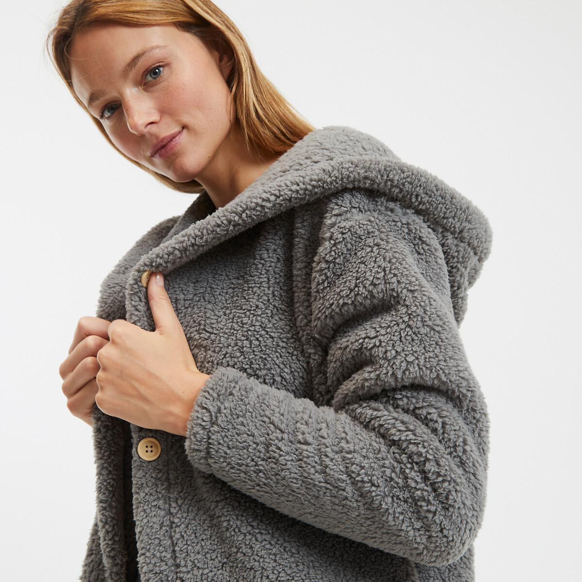 SO'HOME Fleece-Morgenmantel mit Kapuze