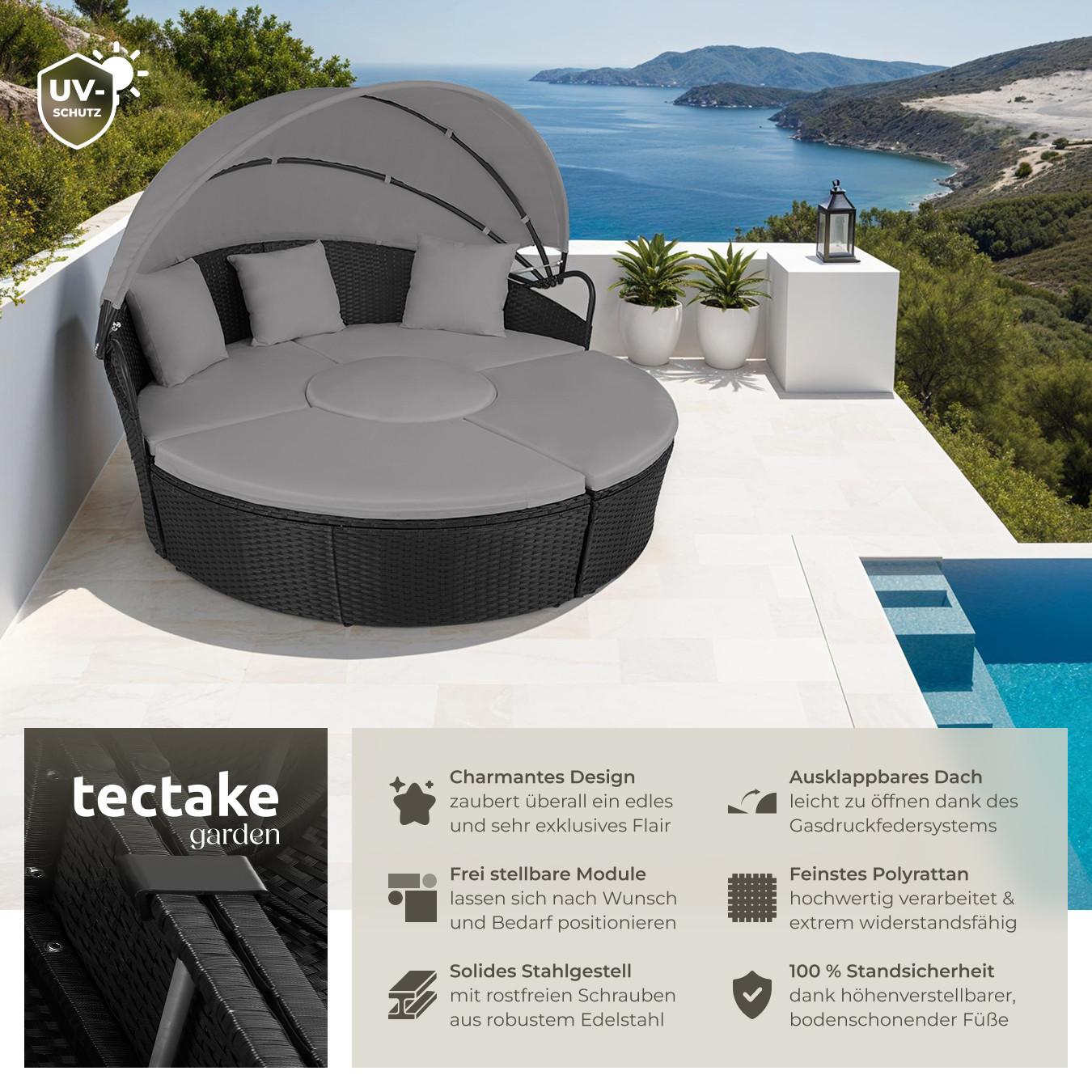 Tectake Rattan Sonneninsel Santorin