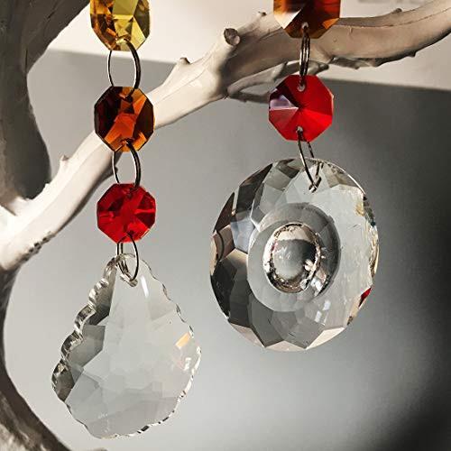 Alopini 3 Stück Kristall-Regenbogen-Sonnenfänger,Hängender Glas-Sonnenfänger mit Chaрусс